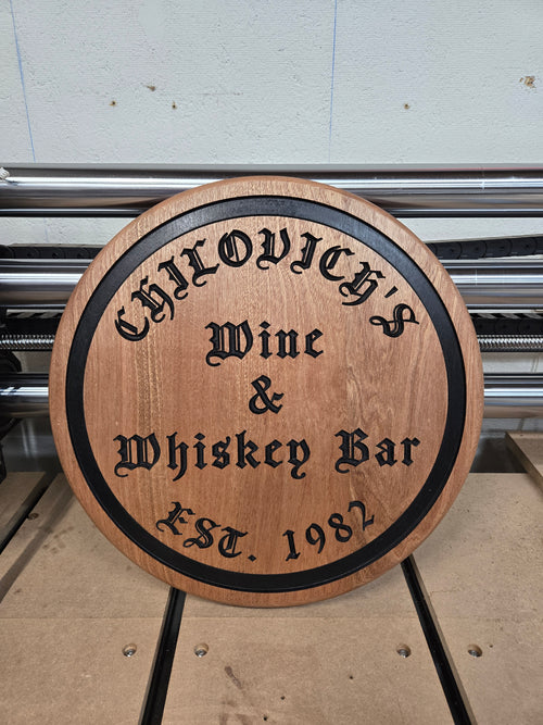 Made to Order "Barrel top" sign